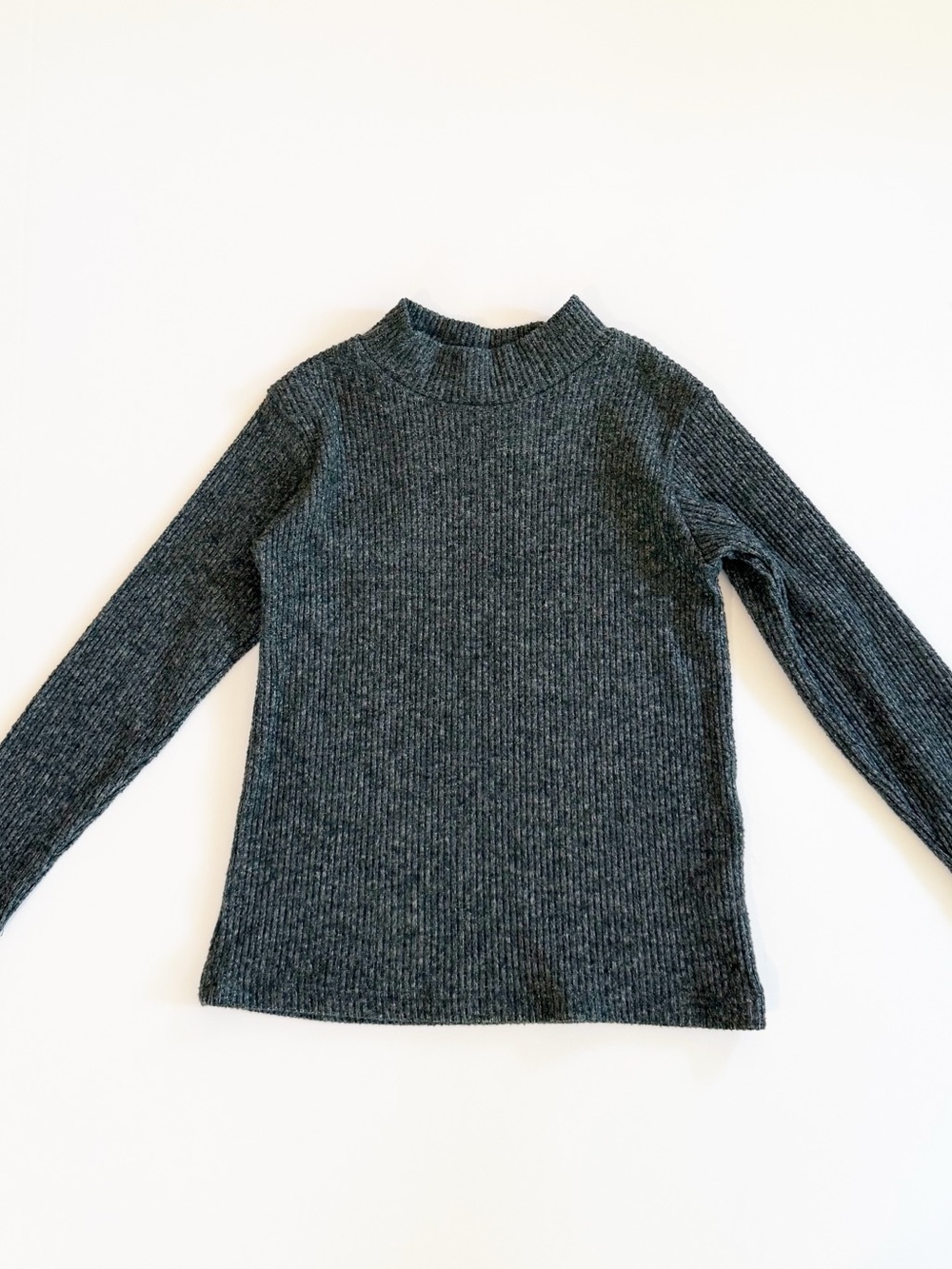 Zara 4-5Y Long Sleeve Ribbed Mock-Neck Top